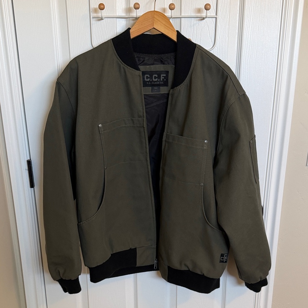 Filson Olive Bomber Jacket